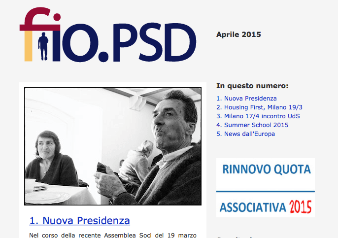 Newsletter fio.PSD – Aprile 2015