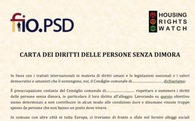 Carta dei Diritti delle Persone Senza Dimora (Homeless Bill of Rights)