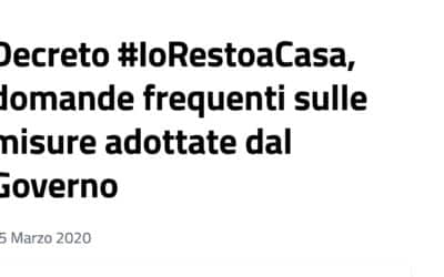 FAQ su Servizi Sociali – decreto #IoRestoaCasa