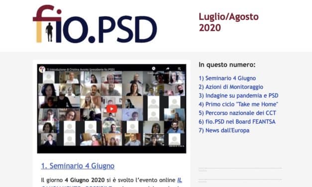 Newsletter fio.PSD – Luglio/Agosto 2020