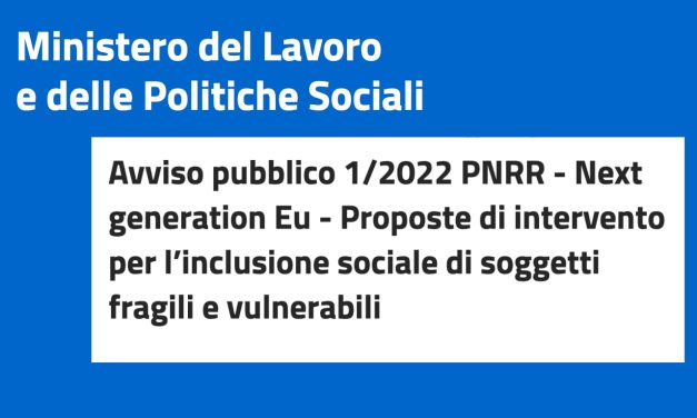 Pubblicati schede e moduli piani finanziari (Avviso 1 PNRR Next Generation EU)