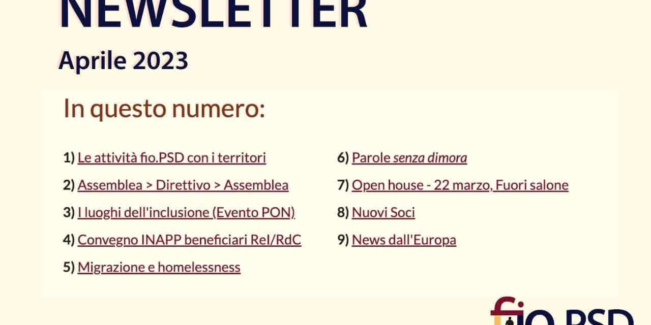 Aprile 2023 – Newsletter fio.PSD