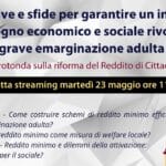 23 maggio: Tavola rotonda sulla riforma del Reddito di Cittadinanza