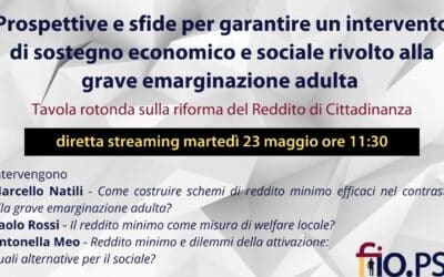 23 maggio: Tavola rotonda sulla riforma del Reddito di Cittadinanza