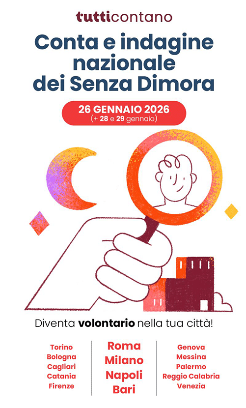 Tutticontano - Conta e indagine nazionale dei Senza Dimora
